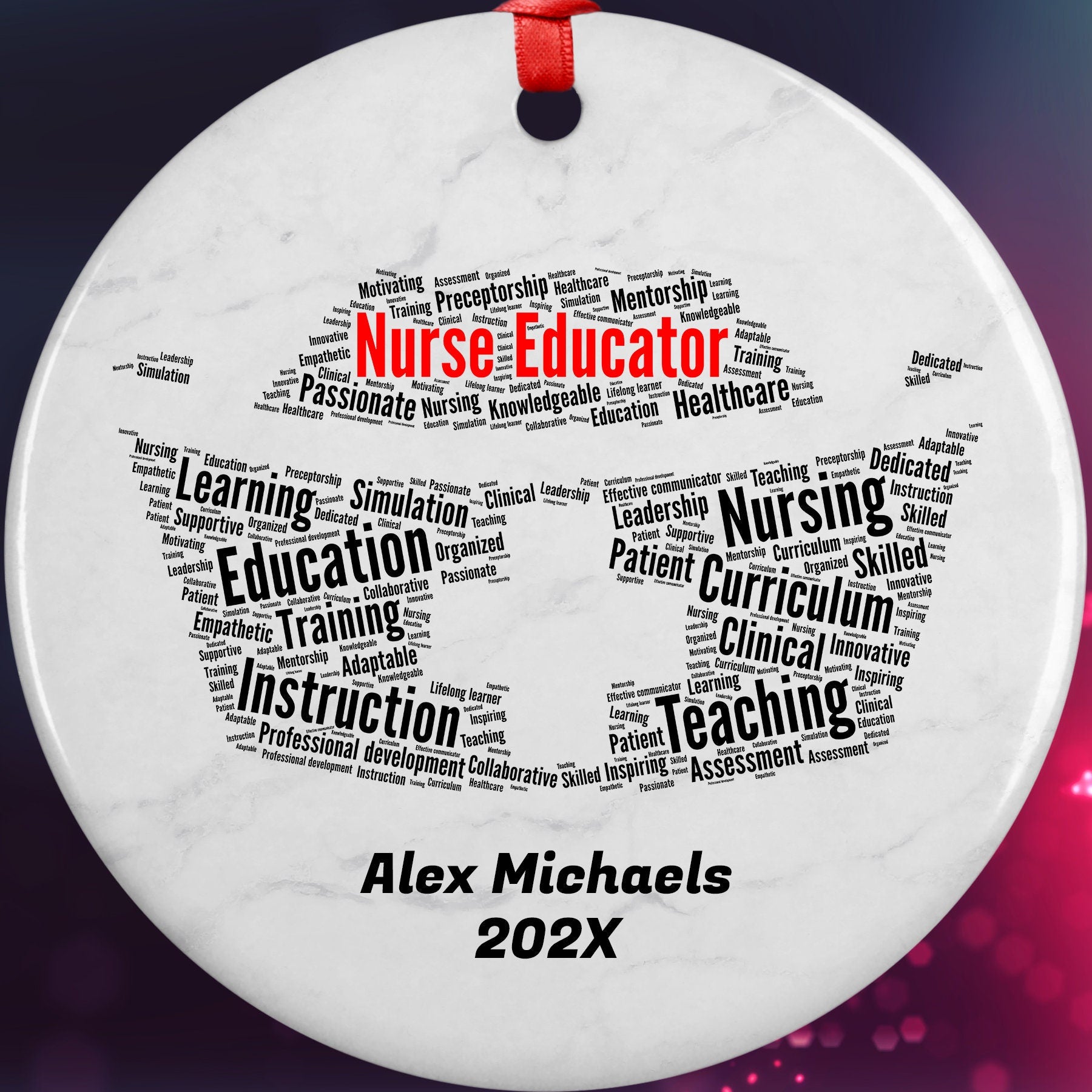 Nurse Educator Personalized Christmas Ornament
