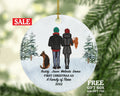 Family of 3 with Baby Infant and Dog Cat Pet Personalized Christmas Ornament Custom Fur New Mom Dad Newborn Gift Lover Owner Holiday Rescue