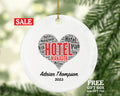 Hotel Manager Christmas Ornament Personalized - Gift for a Hotel Manager Custom Name