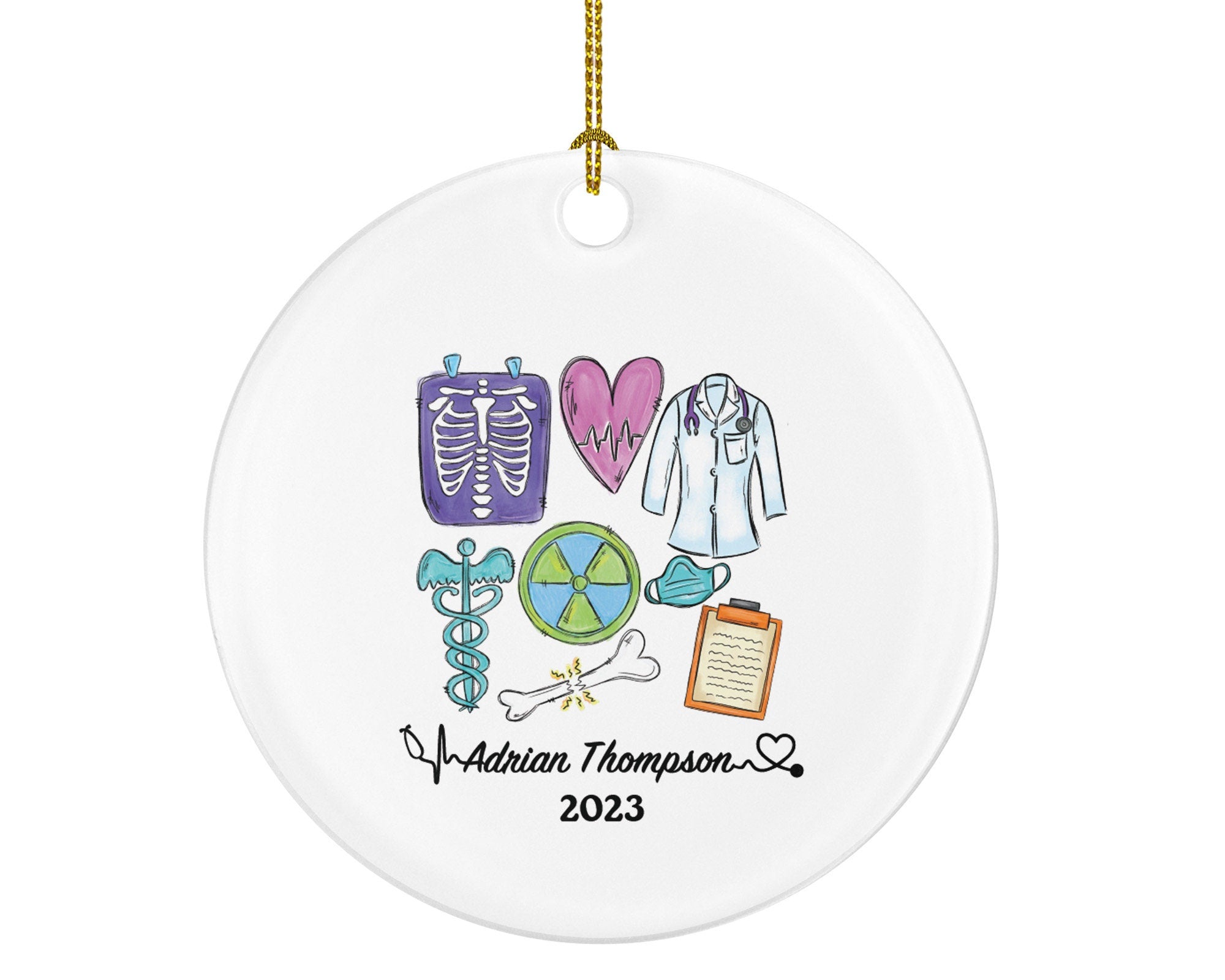 Radiology Nurse Assistant Technologist  X-Ray Technician Christmas Ornament Personalized - Radiologic Scan Health Worker Gift