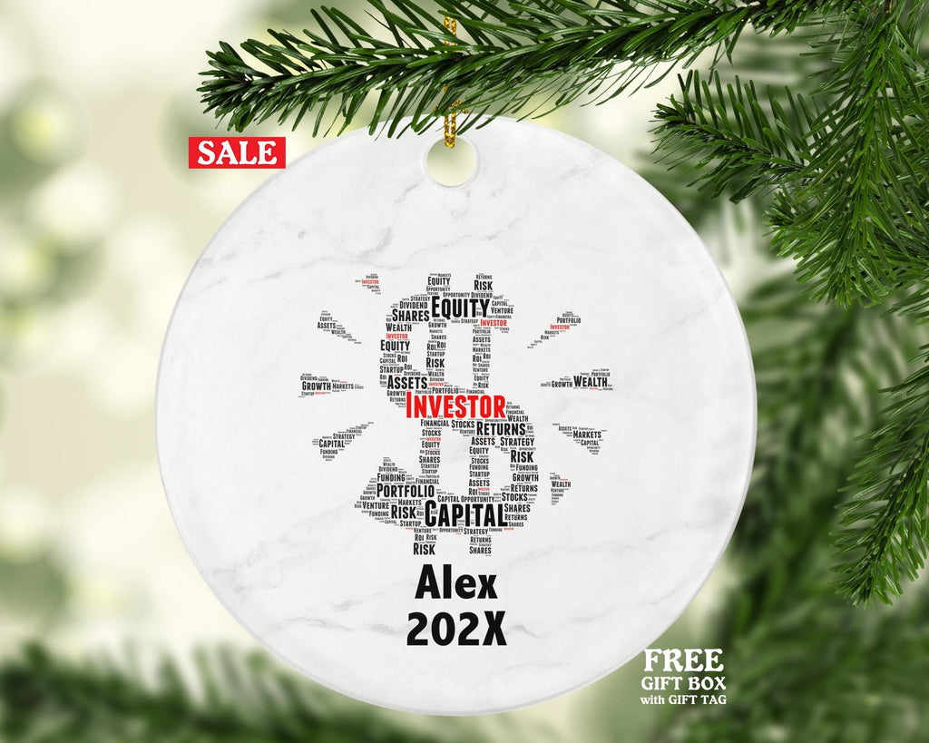 Personalized Investor Christmas Ornament – Custom Finance Gift – Stock Market Ornament – Investment Professional Keepsake