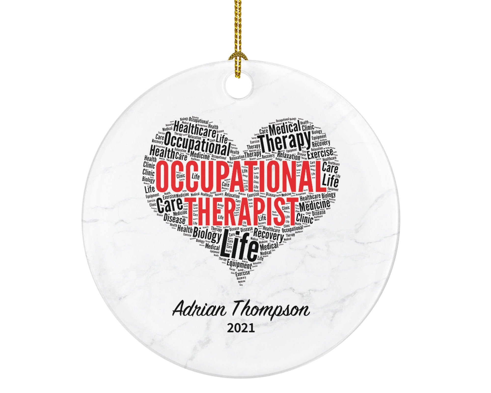 Occupational Therapist Christmas Ornament Personalized - Occupational Therapy Gift OT Graduation Occupation Thank You Appreciation Gift