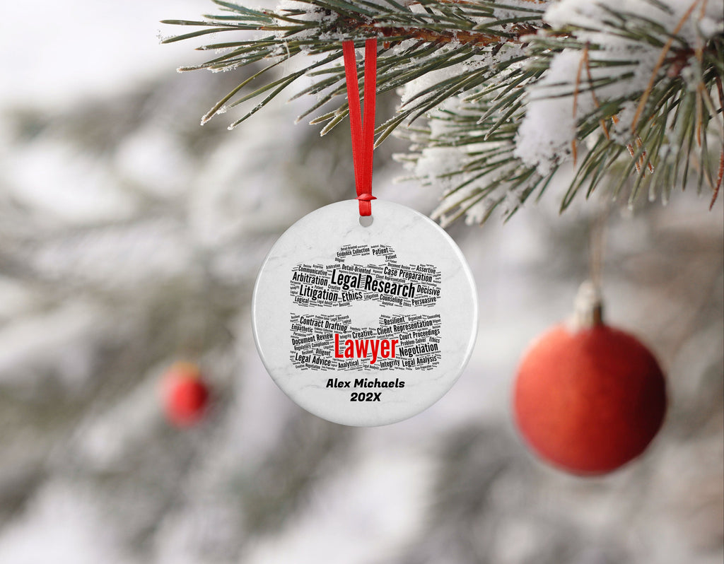 Lawyer Personalized Christmas Ornament