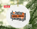 Football Rugby Team Player Gamer Christmas Ornament Personalized - Sports Match Boys Senior Gift Custom Name
