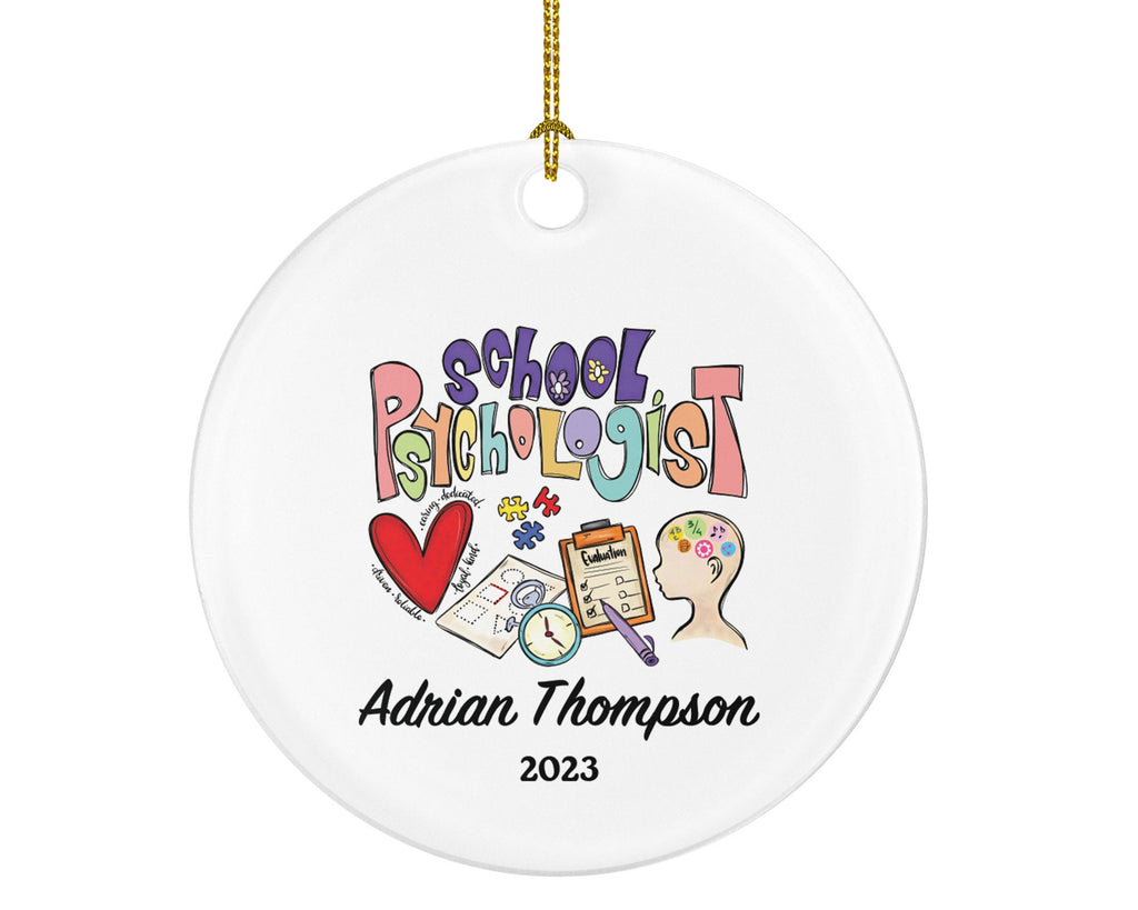 School Psychologist Christmas Ornament Personalized