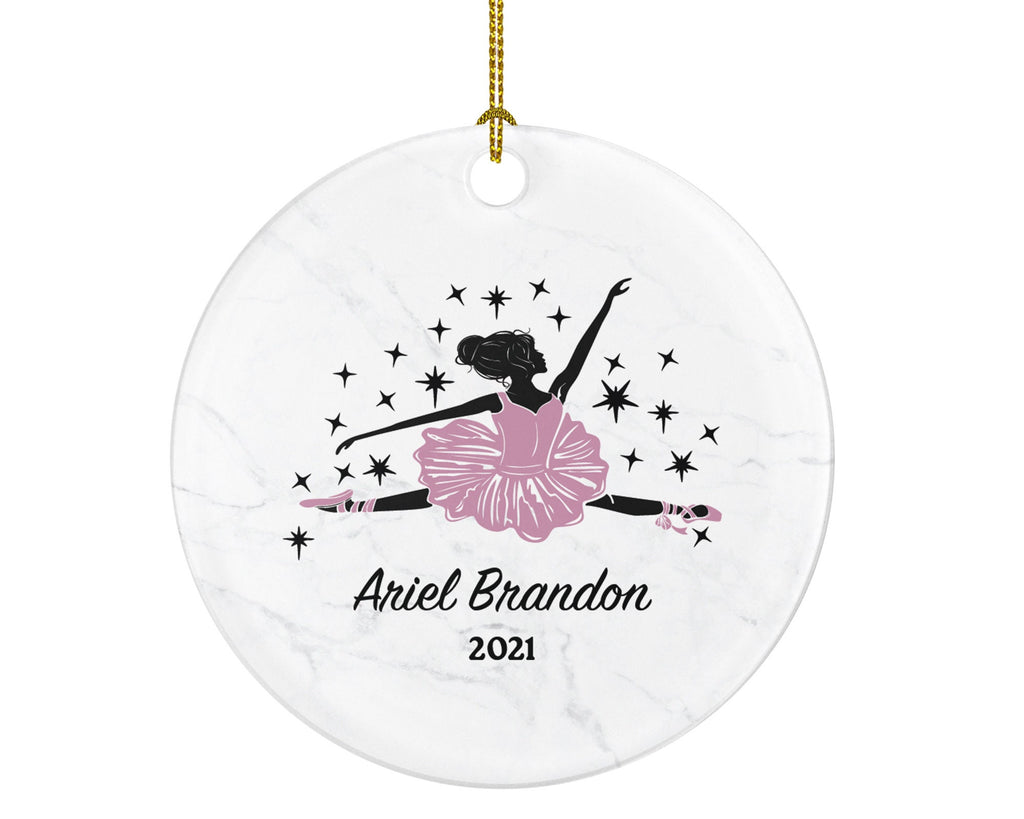 Ballerina Girl Christmas Ornament Personalized - Gift for Dancer Ballet Dance Do Perform Gift for Ballerina