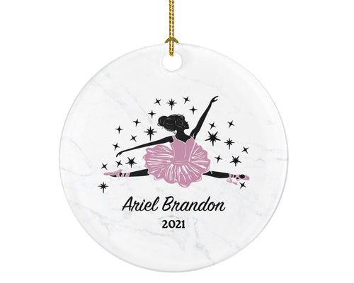 Ballerina Girl Christmas Ornament Personalized - Gift for Dancer Ballet Dance Do Perform Gift for Ballerina