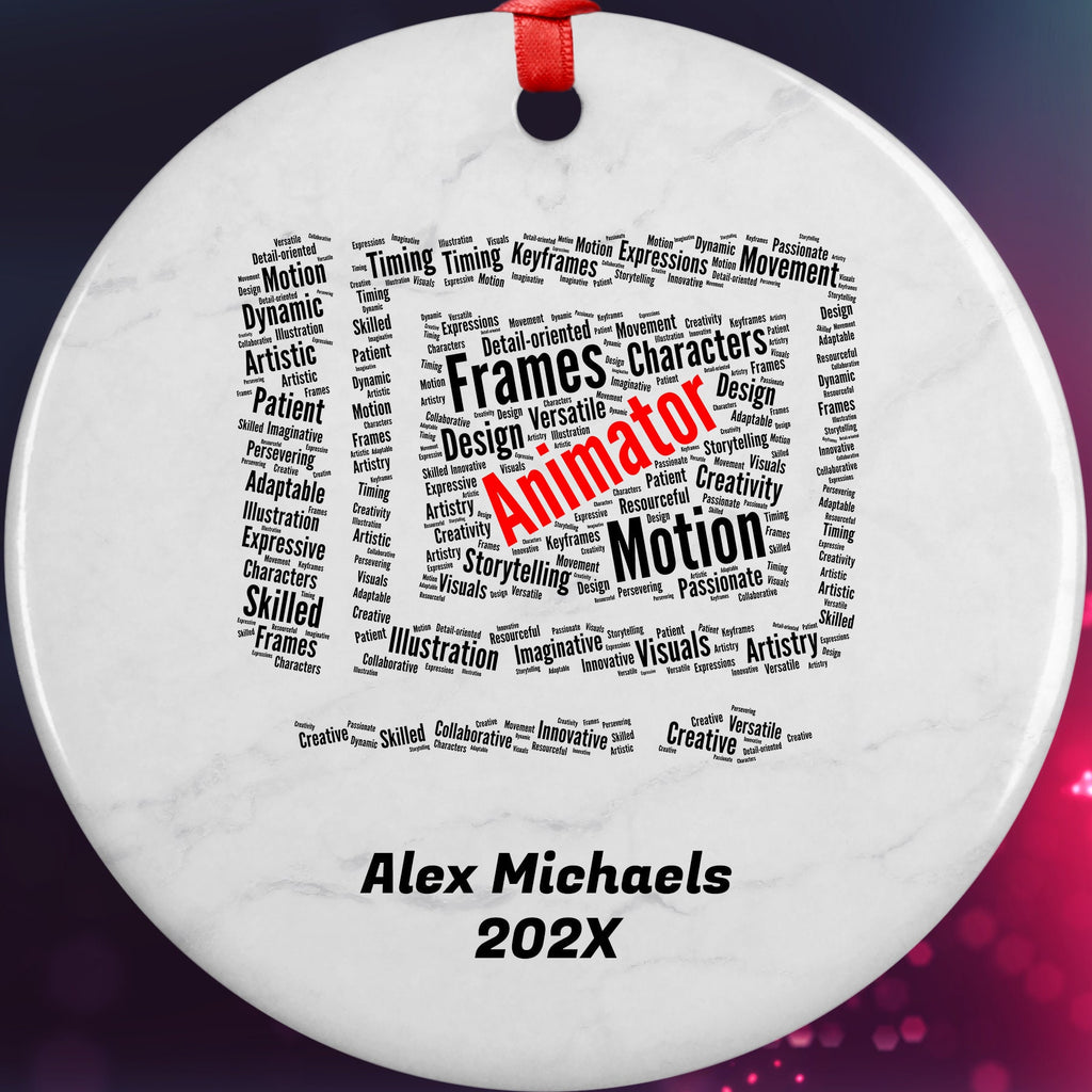 Animator Personalized Christmas Ornament