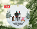 Grandma Grandpa Baby and Pet Dog Cat First Christmas Personalized Ornament Custom Grandparents Fur New Gift Lover Owner Holiday Rescue Breed