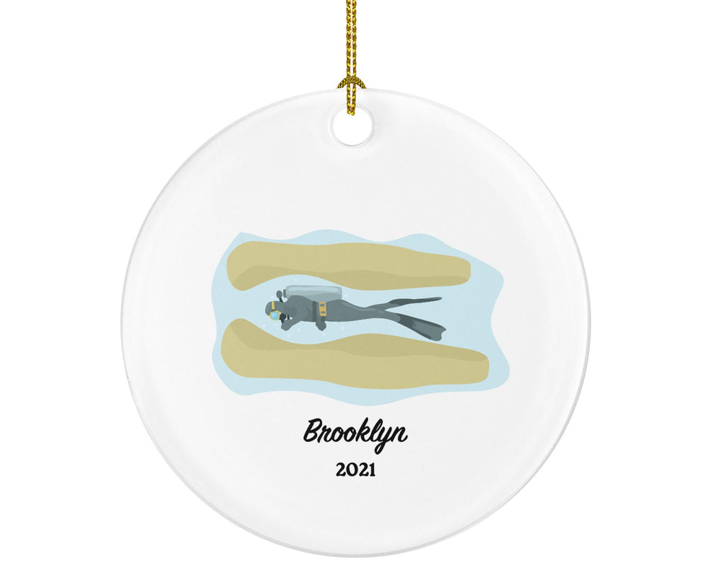 Personalized Cave Diving Christmas Ornament, Cave Diving Lover Gift, Cave Diving Christmas Tree Ornament