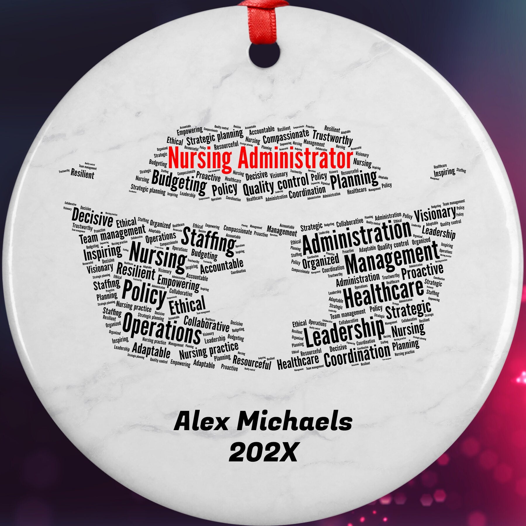 Nursing Administrator Personalized Christmas Ornament