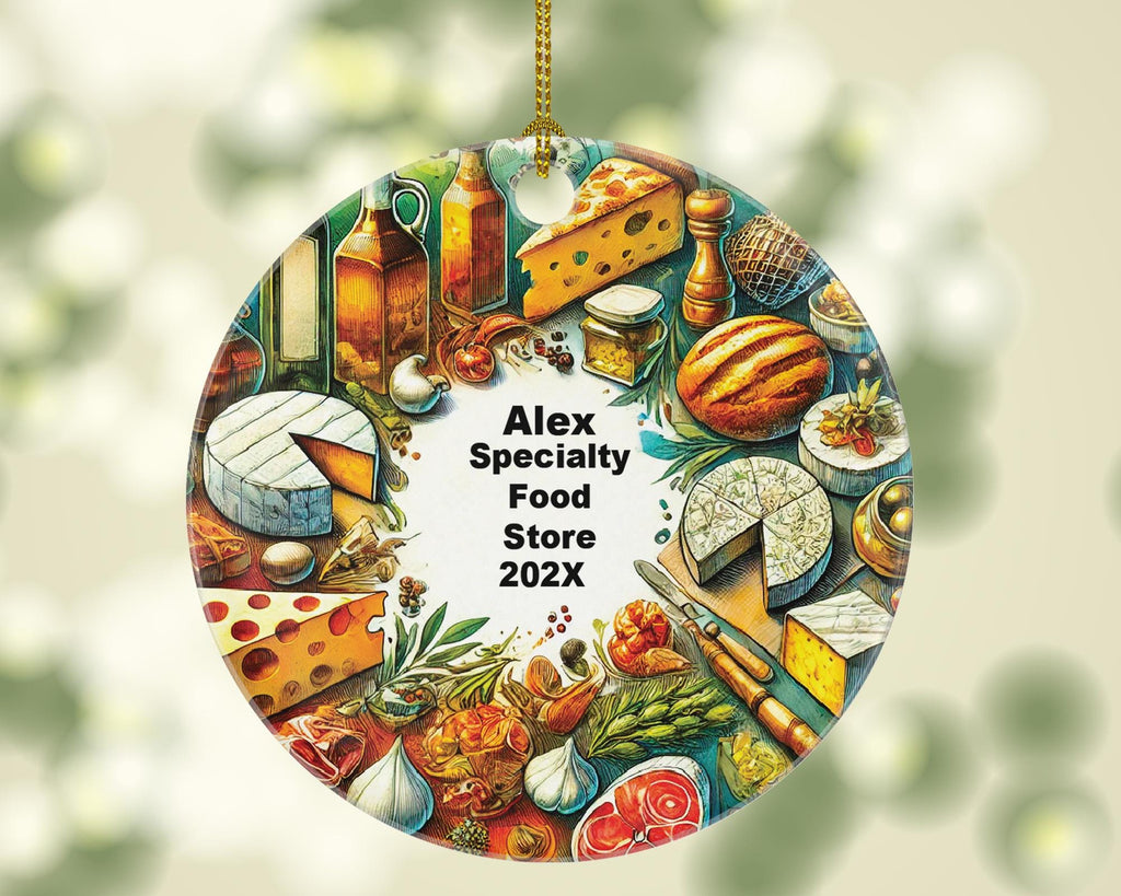 Personalized Specialty Food Store Ornament – Custom Holiday Gift for Gourmet Shop Owners & Managers Keepsake