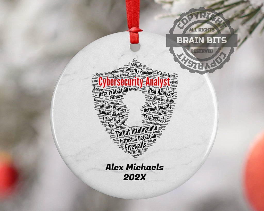 Cybersecurity Analyst Personalized Christmas Ornament