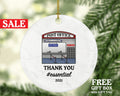 Post Office Mail Carrier Truck Postal Worker Christmas Ornament Personalized - Mailman Appreciation Gift Thank You Essential Worker Holiday
