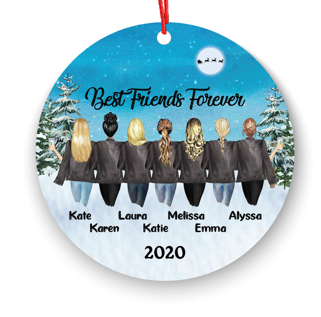 Soul Sisters for 5 6 7, Best Friends Christmas Ornament for Sisters, Personalized Ornament, BFF Gift, Personalized Friend Ornament, Besties