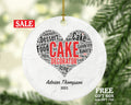 Cake Decorator Christmas Ornament Personalized - Bakery Shop Pastry Custom Name Dessert Baker Gift
