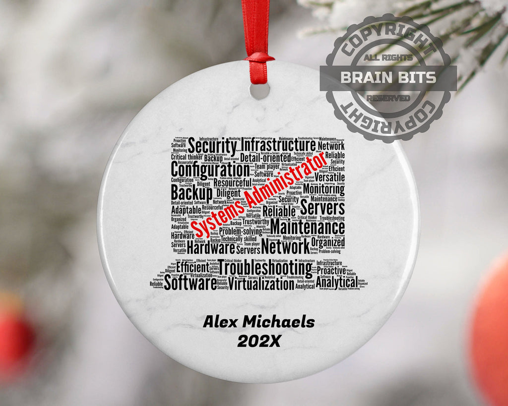 Systems Administrator Personalized Christmas Ornament