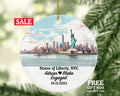 New York City Christmas Ornament Personalized - Engaged Married Family Together Couple Travel Honeymoon Wedding Engagement Marriage