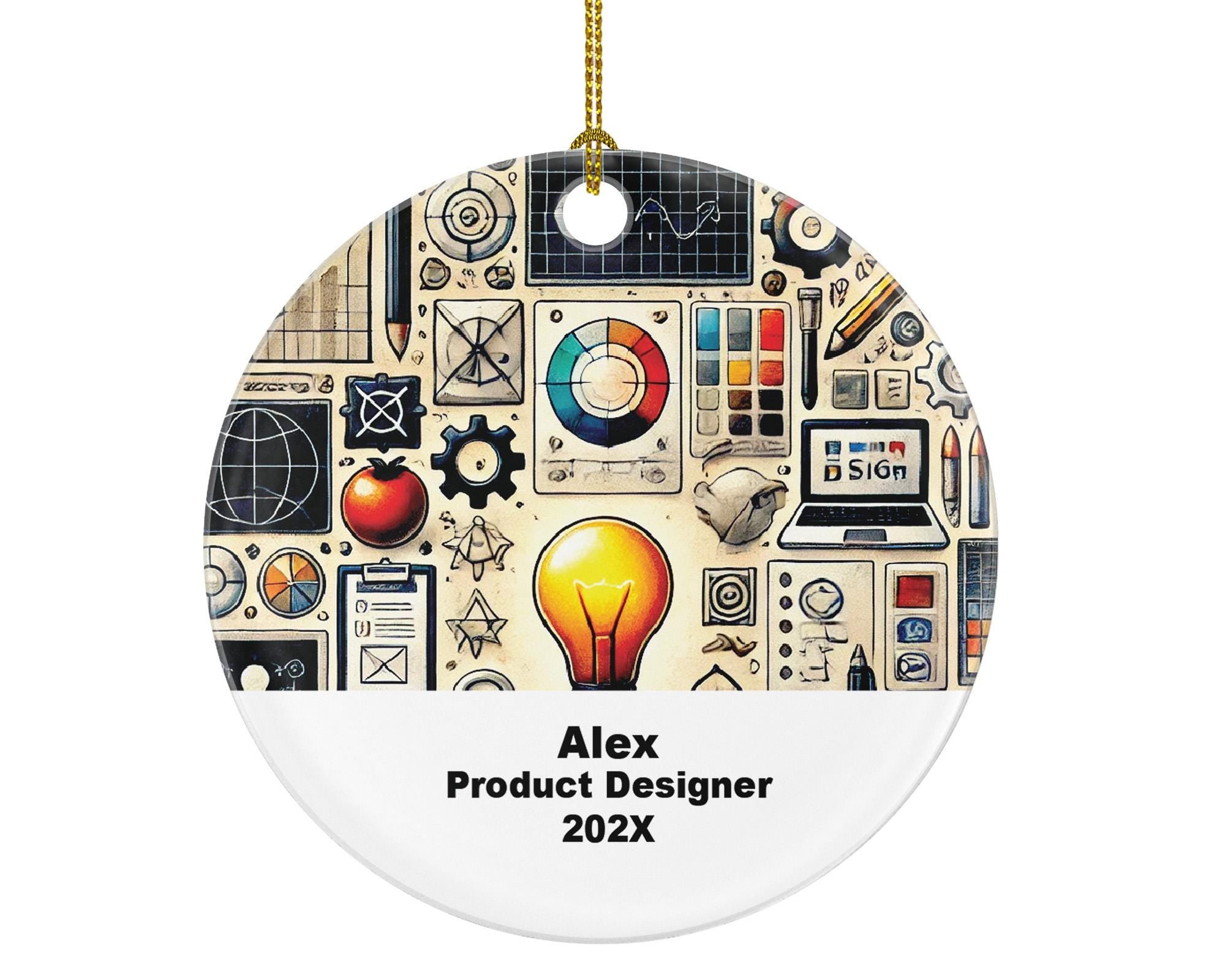 Personalized Product Designer Ornament – Creative Design Gift – Custom Holiday Ornament with Name and Year