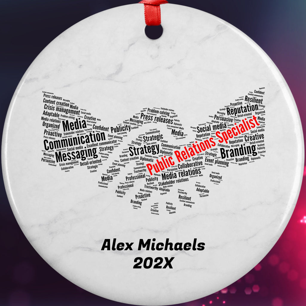 Public Relations Specialist Personalized Christmas Ornament
