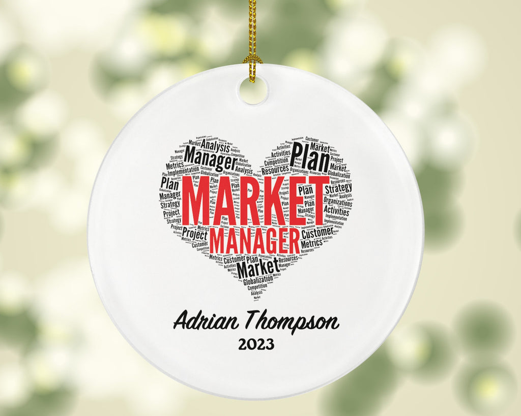 Market Manager Specialist Christmas Ornament - Personalized Developer Strategist Analyst Business Designer Consultant