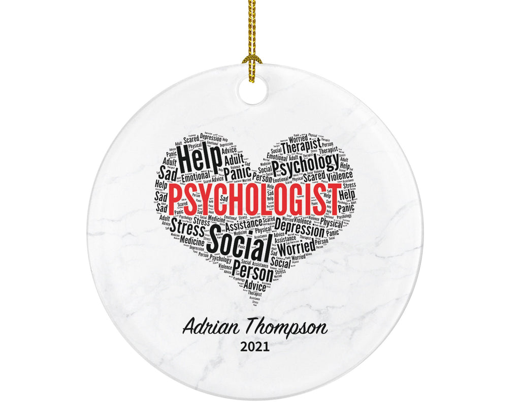 Psychologist Christmas Ornament Personalized - Clinic Psychologist Gift