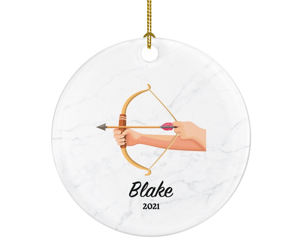 Archery Christmas Ornament Personalized - Gift for Archer - Custom Name and Year