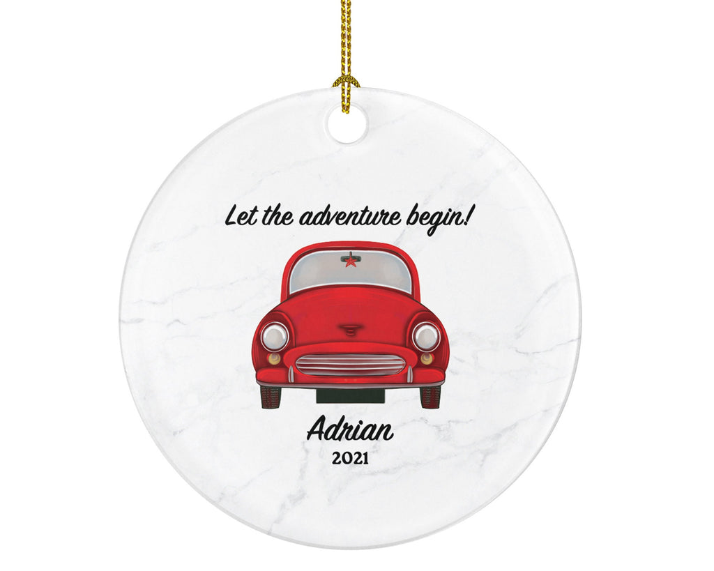 New Driver Christmas Ornament Personalized - Driving Car License Owner Driver's License Plate Custom Gift For Teenage
