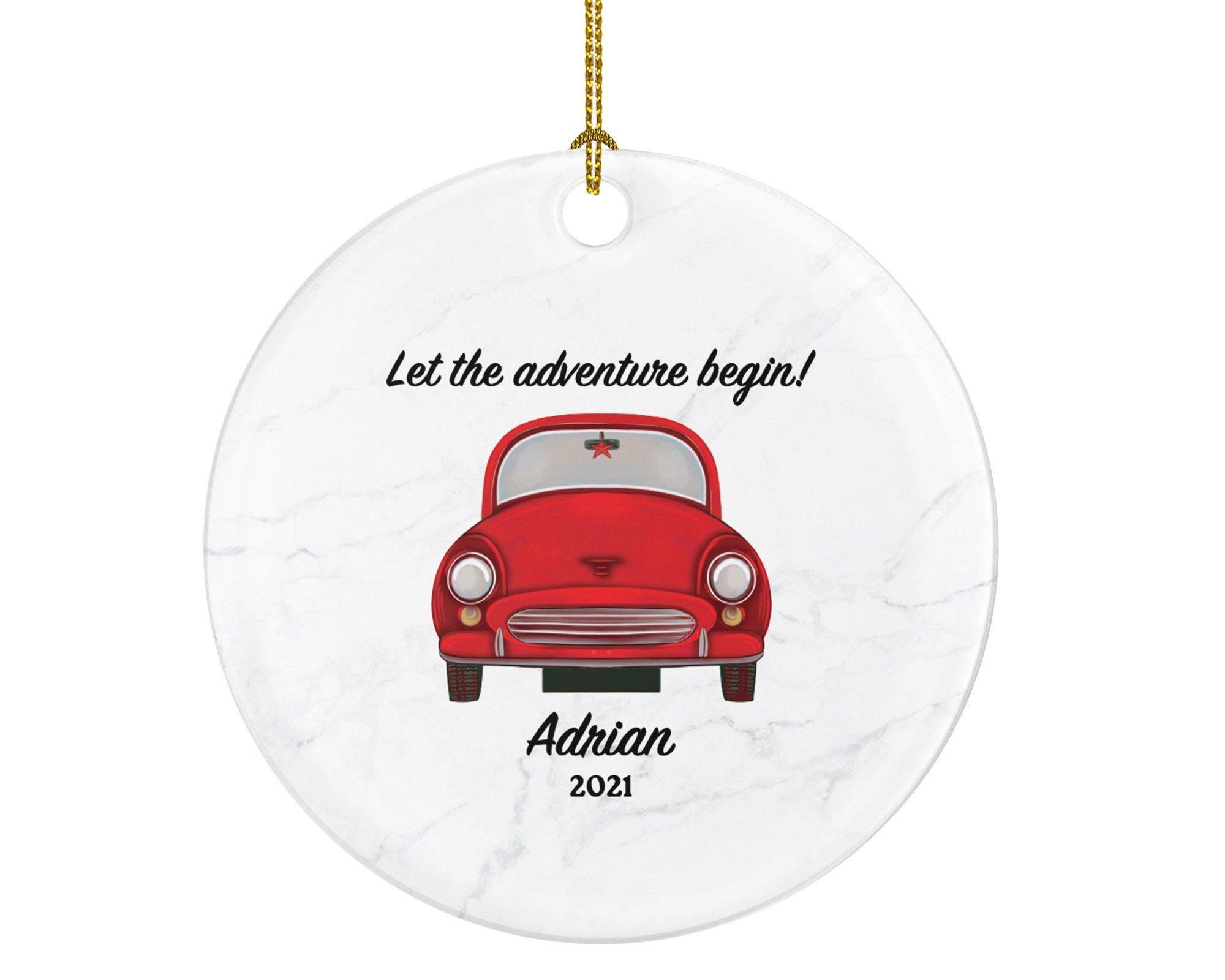 New Driver Christmas Ornament Personalized - Driving Car License Owner Driver's License Plate Custom Gift For Teenage