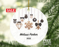 Baubles Ornament Christmas, Fashion Designer Gift Personalized Name and Year