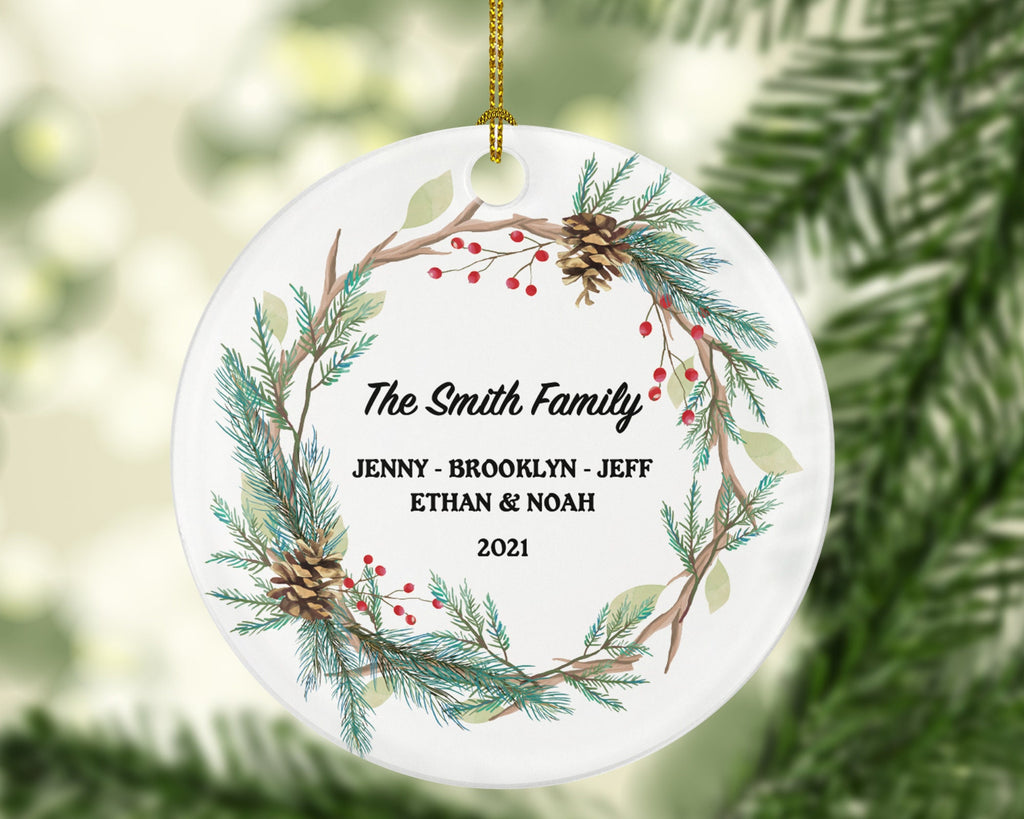 Family of 2 3 4 5 6 Christmas Ornament Personalized - Gift for Family - Custom Name Year Christmas Ornament
