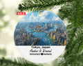 Custom Tokyo Japan Ornament, Shibuya Crossing & Asakusa Views, Personalized Couple Gift, Celebrate Wedding, Engagement, Honeymoon