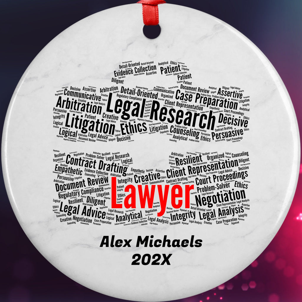 Lawyer Personalized Christmas Ornament