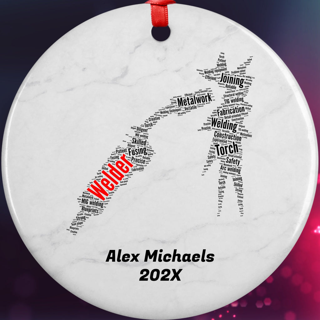Welder Personalized Christmas Ornament