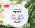 First Christmas Engaged Ornament - Personalized Engagement Announcement - Couple Winter Outfit Gift - Our First Holiday Custom Date and Name