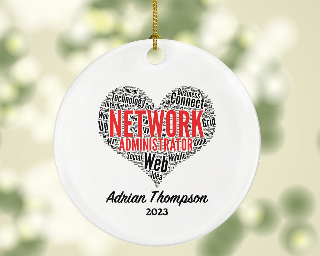 Network Administrator Christmas Ornament Personalized - Network Administration Specialist Custom Name Gift