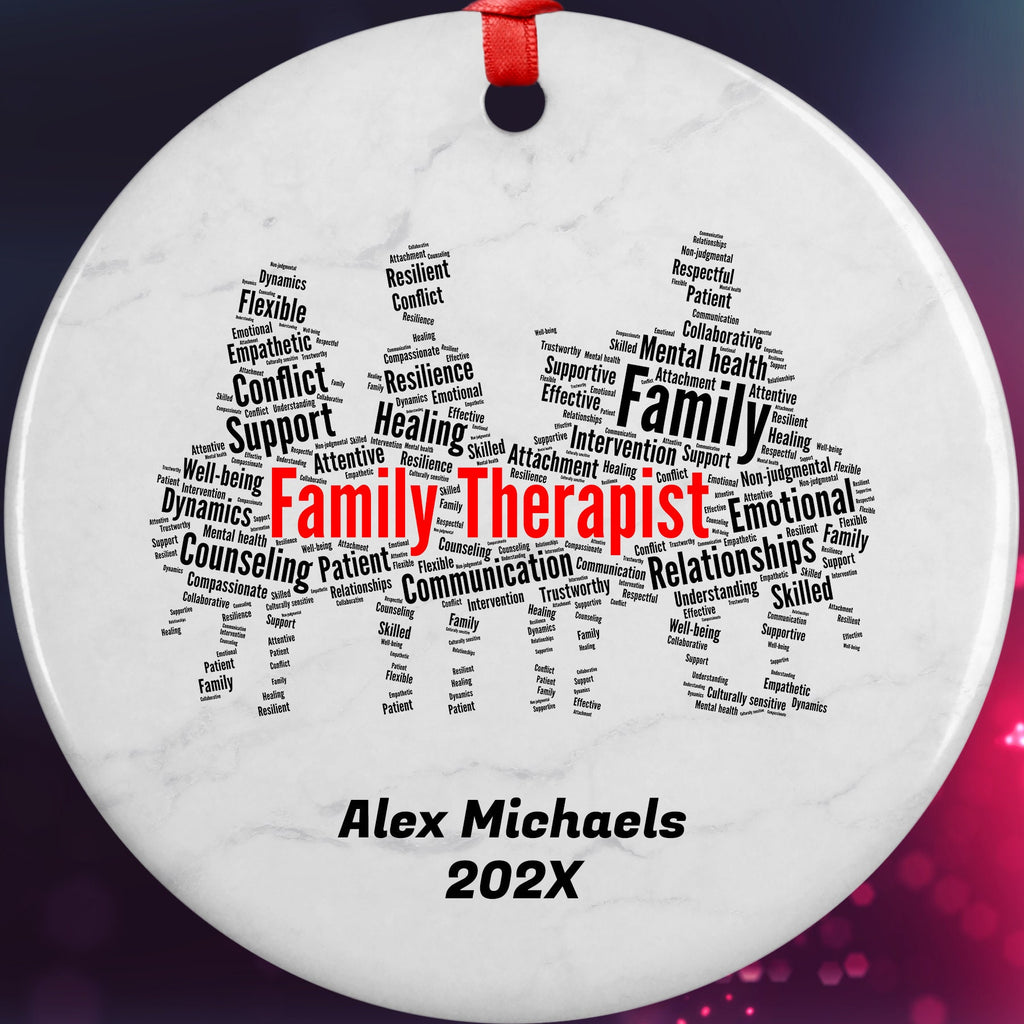 Family Therapist Personalized Christmas Ornament