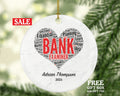 Bank Examiner Christmas Ornament Personalized - Bank Worker Financial Examiner Gift