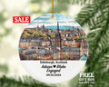 Edinburgh Christmas Ornament Personalized - Scotland Engaged Married Family Together Couple Travel Honeymoon Engagement Marriage