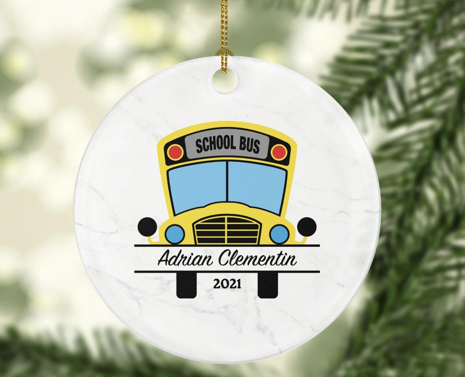 School Bus Driver Christmas Ornament - Personalized Christmas Ornament - Bus Driver Gift