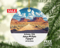 Arizona Christmas Ornament Personalized - AZ Engaged Married Family Together Couple Travel Honeymoon Engagement Marriage