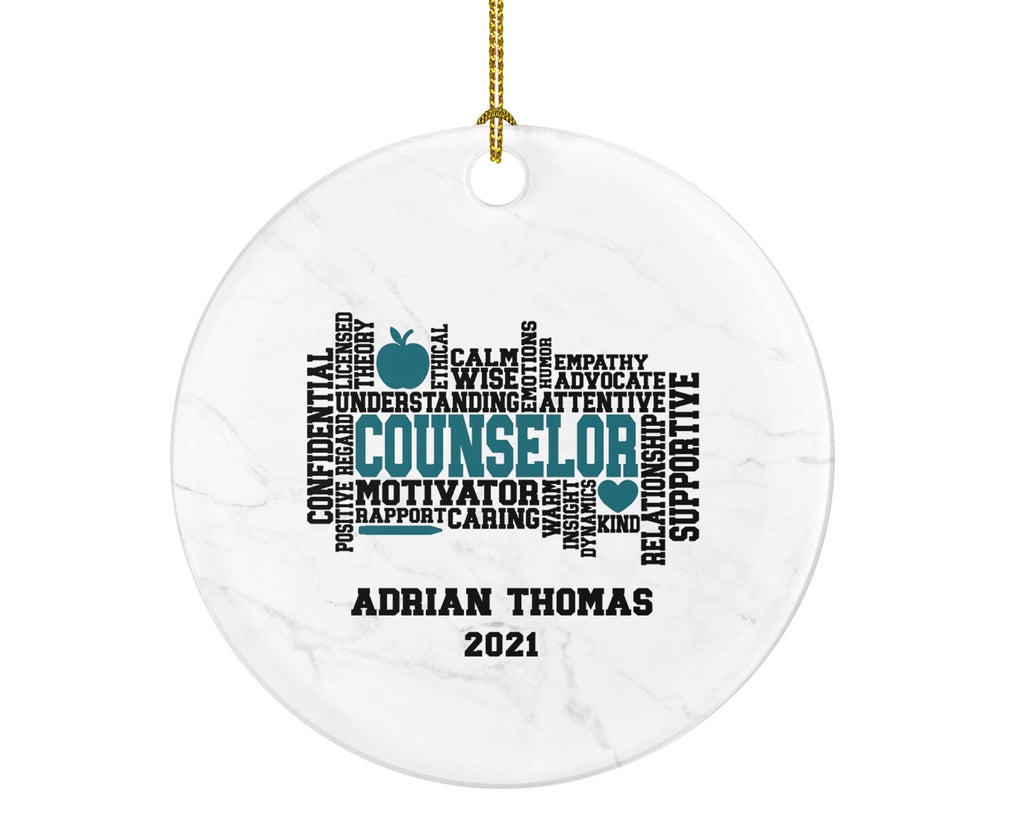 Counselor Christmas Ornament Personalized - Best Counselor - Custom Name Gift
