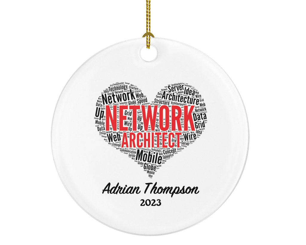 Network Architect Christmas Ornament Personalized - Network Architecture Specialist Custom Name Gift