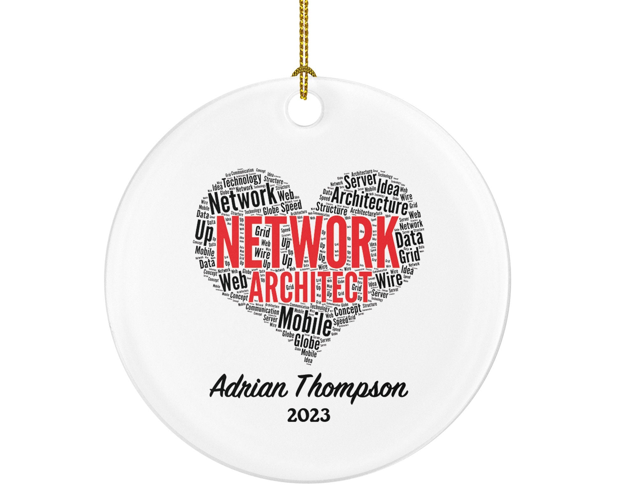 Network Architect Christmas Ornament Personalized - Network Architecture Specialist Custom Name Gift