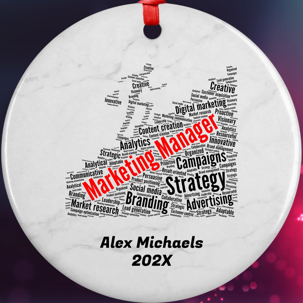 Marketing Manager Personalized Christmas Ornament