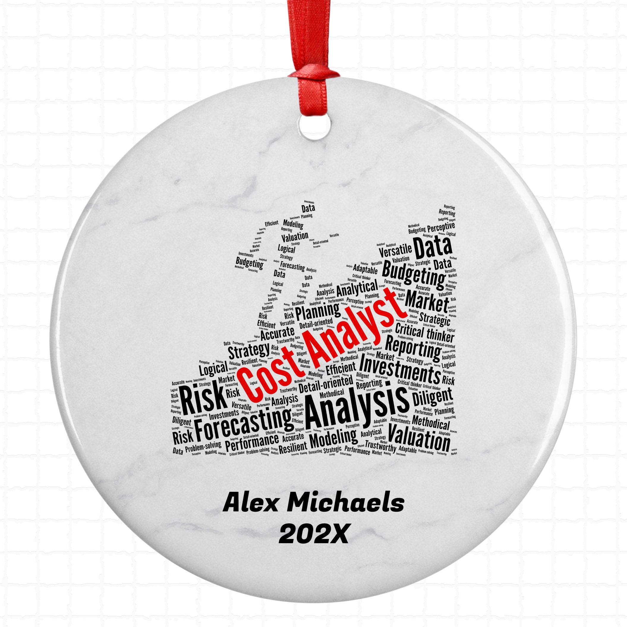 Cost Analyst Personalized Christmas Ornament