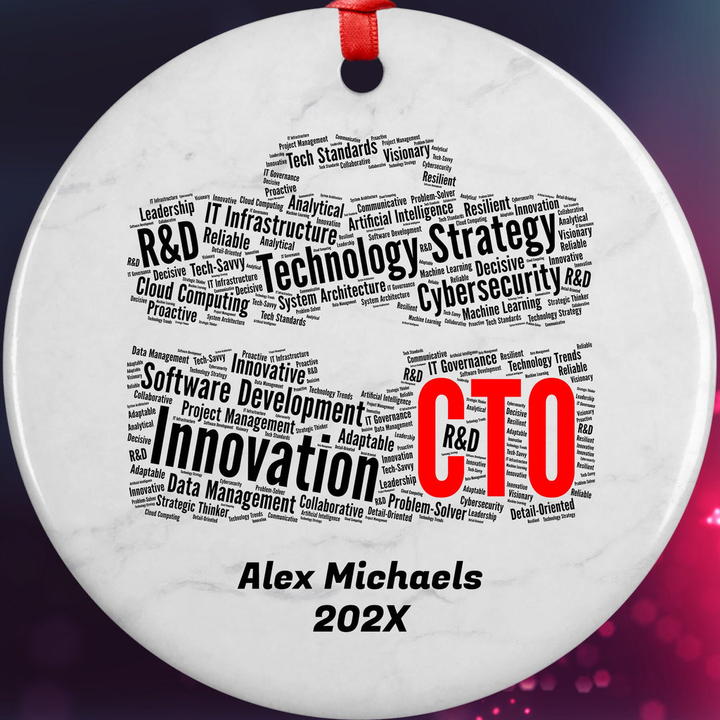 Chief technology officer CTO Personalized Christmas Ornament