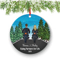 Biker Couple Motorcyclist Personalized Christmas Ornament Riding Partners Motorcycle Rider Girl Male Female Boy Ride Dirt bike