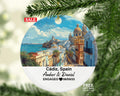Cádiz Spain Round Ceramic Christmas Ornament – Personalized Holiday Keepsake, Custom Couple Gift for Wedding or Honeymoon