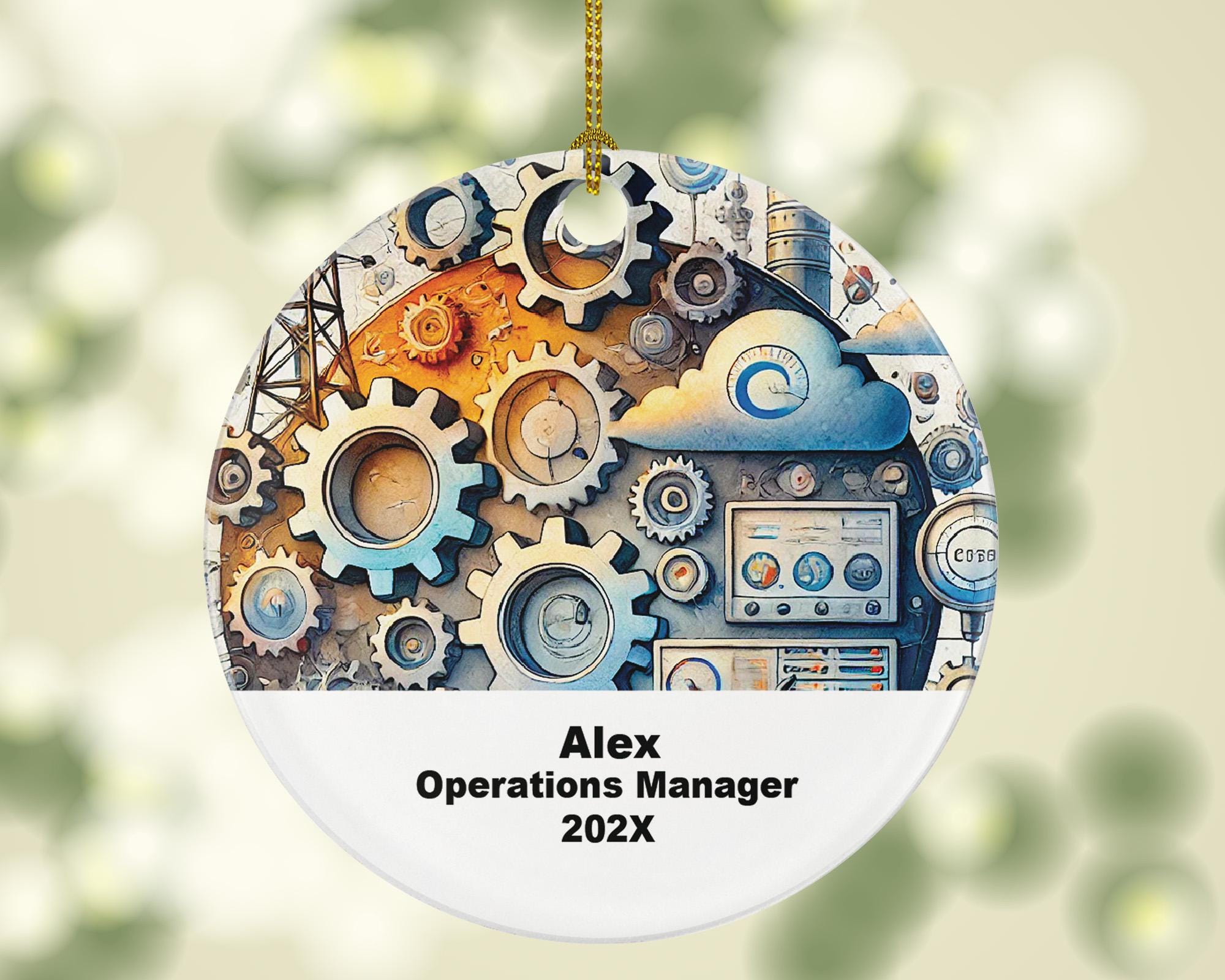 Personalized Operations Manager Ornament – Custom Business Gift – Career Recognition Ornament with Name and Year